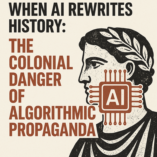 When AI Rewrites History
Image created using OpenAI’s DALL·E on ChatGPT (2025)
When AI Rewrites History
Image created using OpenAI’s DALL·E on ChatGPT (2025)