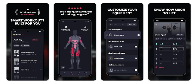 ภาพที่ 1 แอปพลิเคชั่นออกกำลังกาย Fitbod: Workout & Gym Plannert