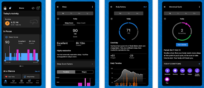 ภาพที่ 7 แอปพลิเคชั่นออกกำลังกาย Garmin Connect
