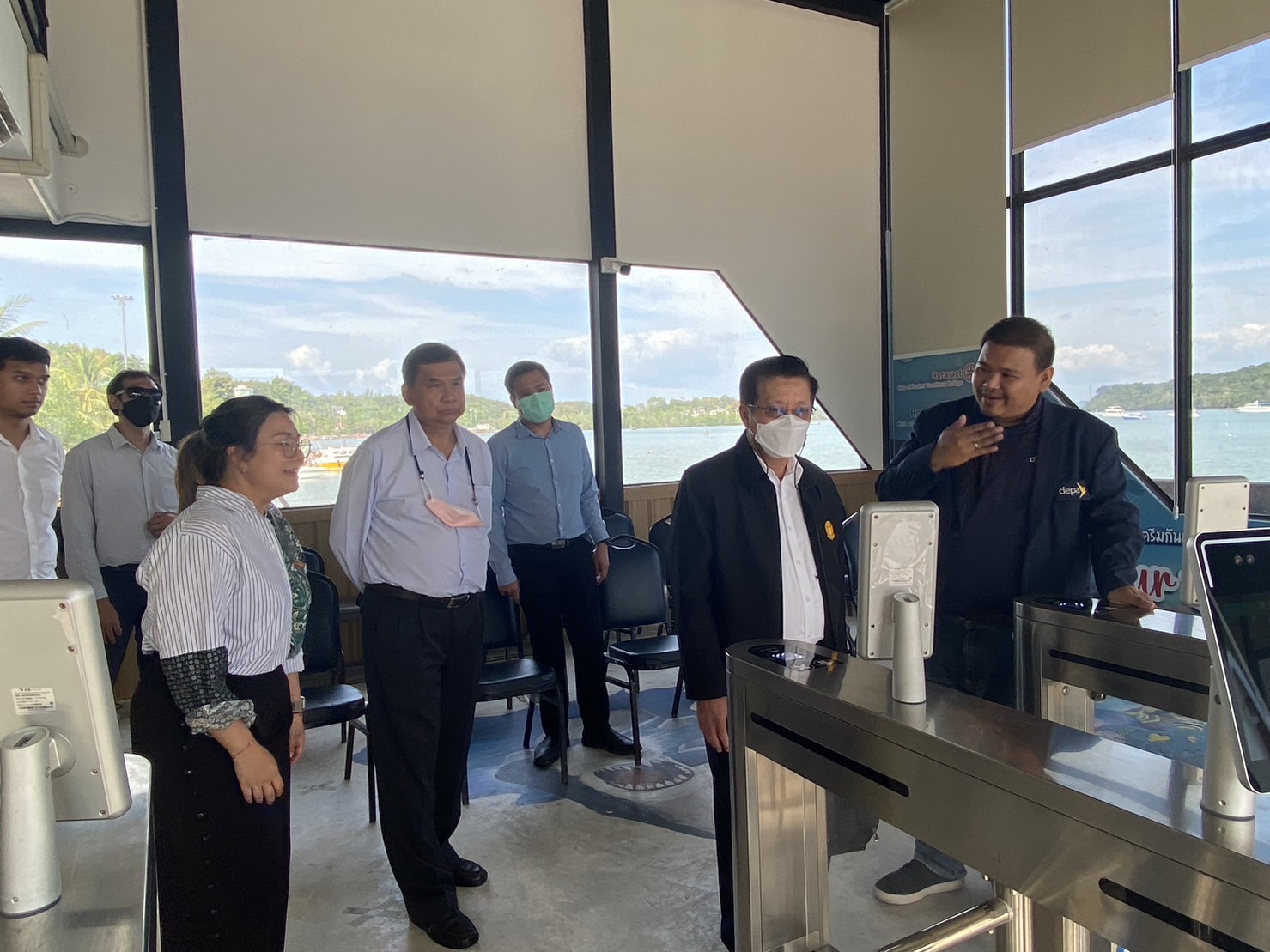 ภาพการนำเสนอการทำงานของระบบ Smart Pier ภาพการนำเสนอการทำงานของระบบ Smart Pier