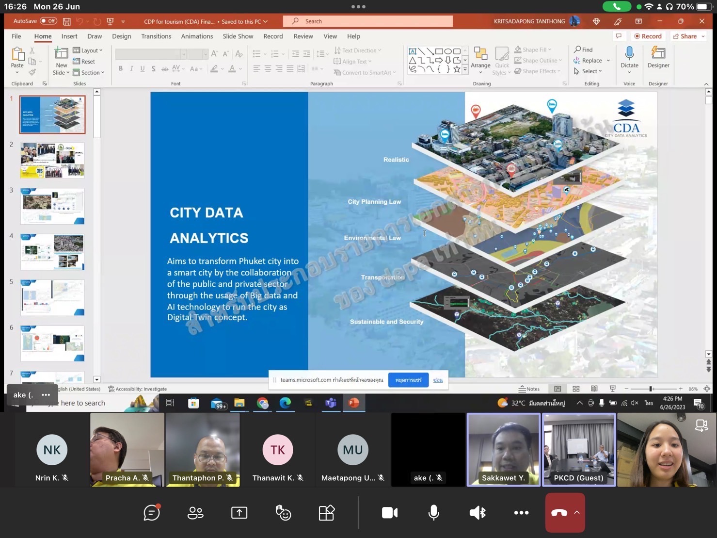 depa ตรวจเยี่ยมโครงการ City Data Platform for Tourism แพลตฟอร์มข้อมูลที่ช่วยให้ผู้ประกอบการท่องเที่ยวในภูเก็ตสามารถปรับตัวในกำหนดทิศทางแผนการท่องเที่ยวได้อย่างยั่งยืน